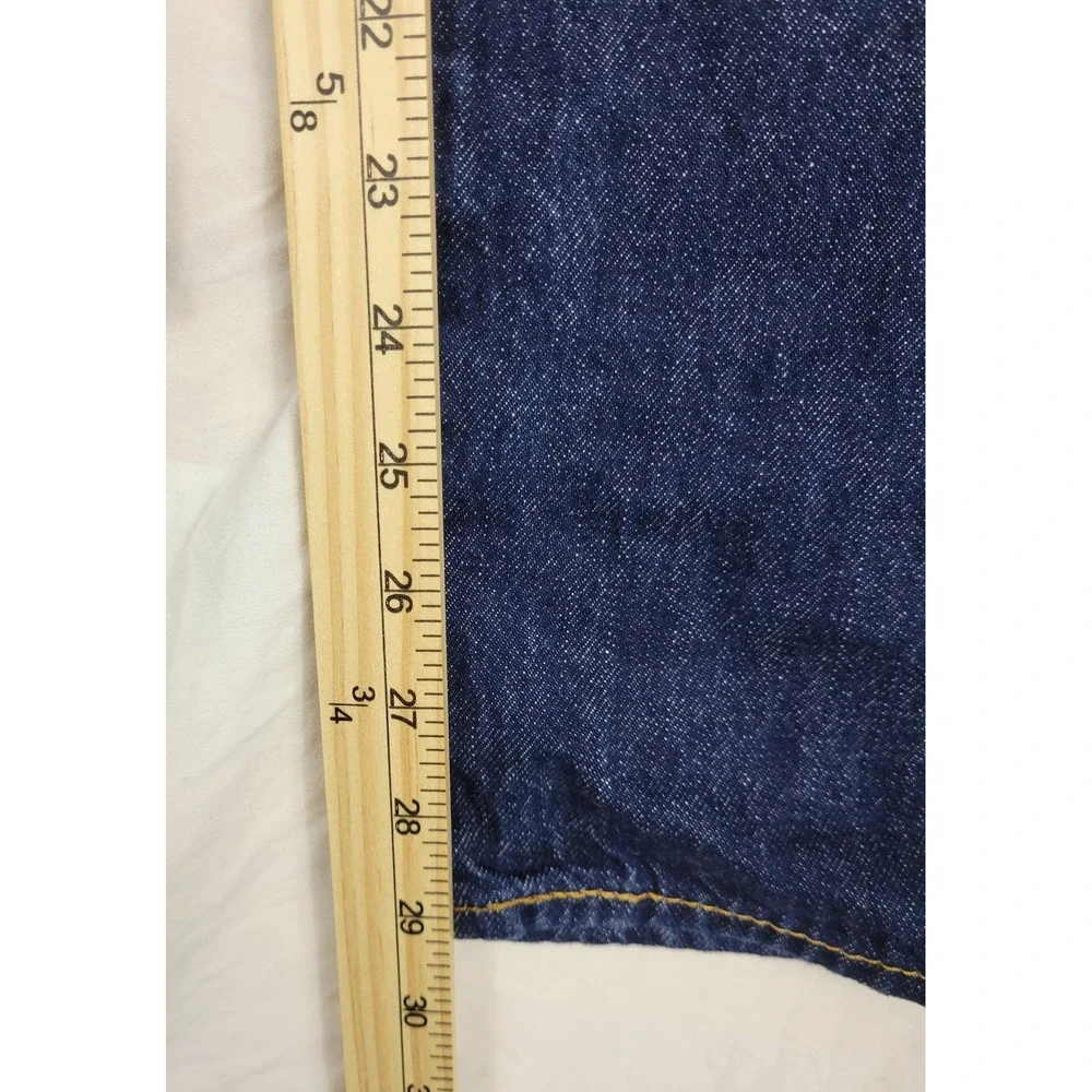 Levis 501 Original Fit Jeans Mens 34x29 Dark Wash Indigo Button Fly 00501-0115